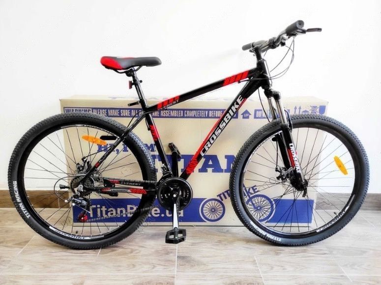 Спортивный Велосипед Crossbike Everest 27*17 Черно-Червоний (shimano) Алюміній (Leader) 1842890354 фото