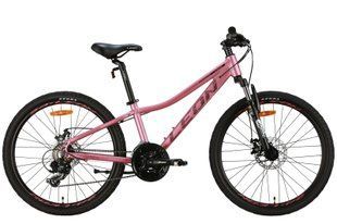 Велосипед алюміній 24" Leon JUNIOR AM DD рама-12" рожевий з чорним (матовий) л6543 фото