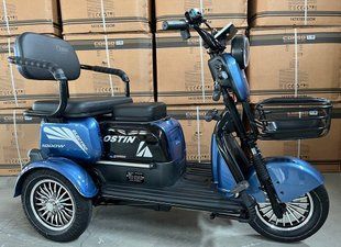 ТРИЦИКЛ Corso &laquo;Ostin&raquo; SN-077150 + 1 ЯЩИК АККУМ, двигатель 1000W, аккумулятор 72V/23Ah графеновый, колеса 300-10, в коробке 7968-79 фото