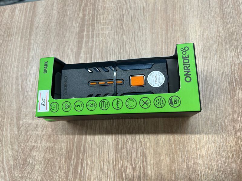 Велосипедная фара ONRIDE Spark 300 (lm, 2400 mAh, Type-C) 6931610376 фото