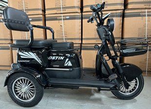 ТРИЦИКЛ Corso &laquo;Ostin&raquo; SN-604712 + 1 ЯЩИК АКУМ, двигун 1000W, акумулятор 72V/23Ah графеновий, колеса 300-10, в коробці uy567ygr3 фото