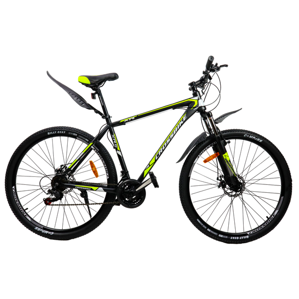 ГІРСЬКИЙ ВЕЛОСИПЕД CROSSBIKE RACER 27" 19" ЧОРНИЙ-ЖОВТИЙ(крос рейсер) 1584973473 фото