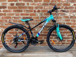 Велосипед Royal 26-13" DRIVE черно-бирюзовый 2024 яг77766 фото