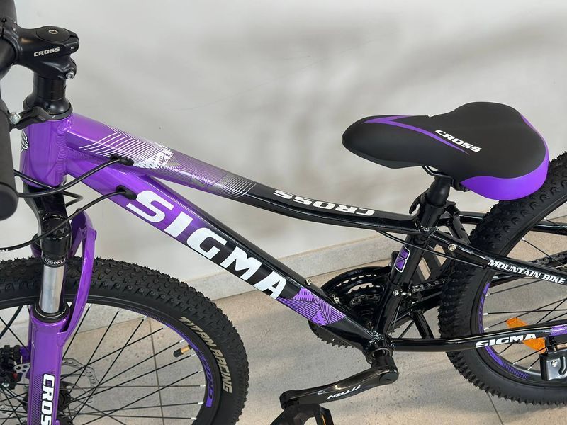 Велосипед CrossBike Sigma 2024 24" 11" Фиолетовый 666 фото