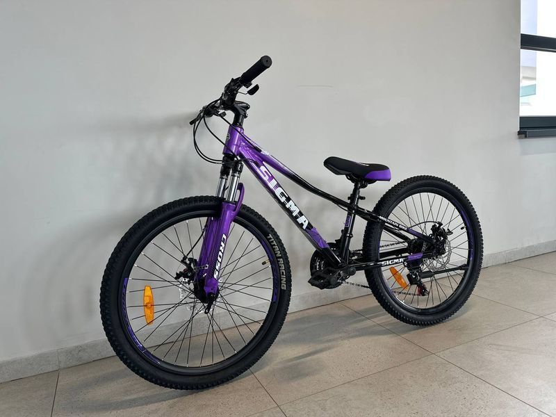Велосипед CrossBike Sigma 2024 24" 11" Фиолетовый 666 фото