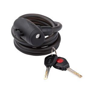 Замок тросиковый KLS Coil черный 10х1200 мм. 8585019308894 фото