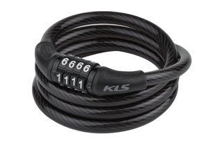 Замок тросиковый кодовый KLS Code черный 8x1000 мм 8585019309815 фото