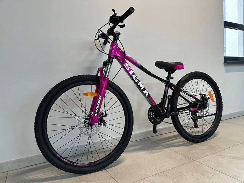 Велосипед CrossBike Sigma 2024 24" 11" Темно розовый 76586 фото