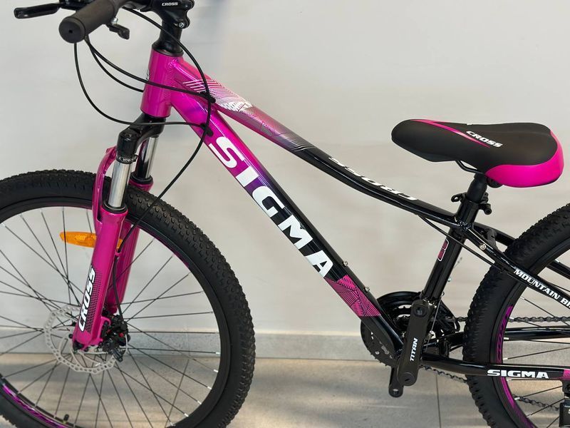 Велосипед CrossBike Sigma 2024 24" 11" Темно розовый 76586 фото