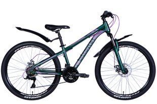 Велосипед сталь 26" Discovery TREK AM DD рама-13" зелений (матовий) з крилом Pl 2024 л88888 фото