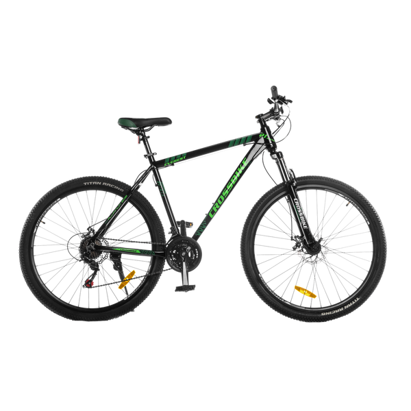 Спортивный Велосипед Crossbike Everest 29*19 Черно-Зелений (shimano) Алюміній 1782444038 фото