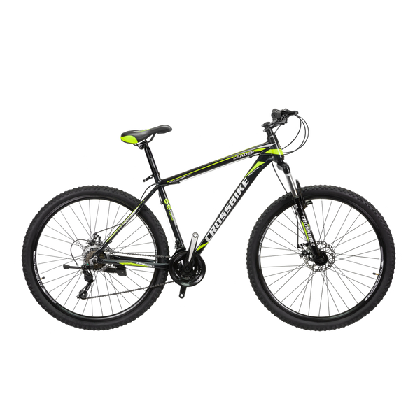 СПОРТИВНИЙ ВЕЛОСИПЕД CROSSBIKE LEADER 27.5" 19" ЧОРНИЙ-ЖОВТИЙ (крос лідер) 1584818622 фото