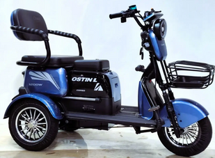 Електричний трицикл Corso &laquo;Ostin L&raquo; NL-934068 (1) + 1 ЯЩИК АКУМ, двигун 1200W, акумулятор 72V/24Ah літій-залізно-фосфатний 9869-909 фото