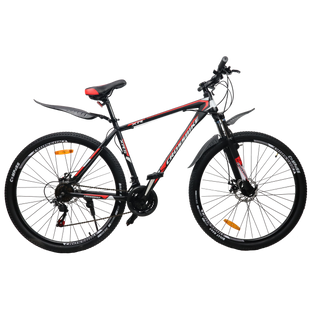 ГІРСЬКИЙ ВЕЛОСИПЕД CROSSBIKE RACER 29" 20" ЧОРНИЙ-ЧЕРВОНИЙ (крос рейсер) 1584819305 фото