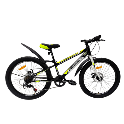 Велосипед CrossBike Legion 24" 11" Чорний-Неоновий жовтий 6758940 фото