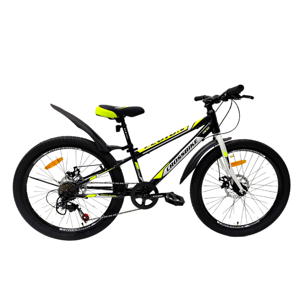 Велосипед CrossBike Legion 24" 11" Чорний-Неоновий жовтий 6758940 фото