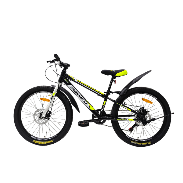 Велосипед CrossBike Legion 24" 11" Черный-Неоновый жёлтый 6758940 фото
