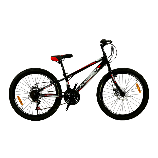 Підлітковий Спортивний Велосипед Crossbike 24*12* MTB "Spark" Чорно-Червоний 1753411538 фото