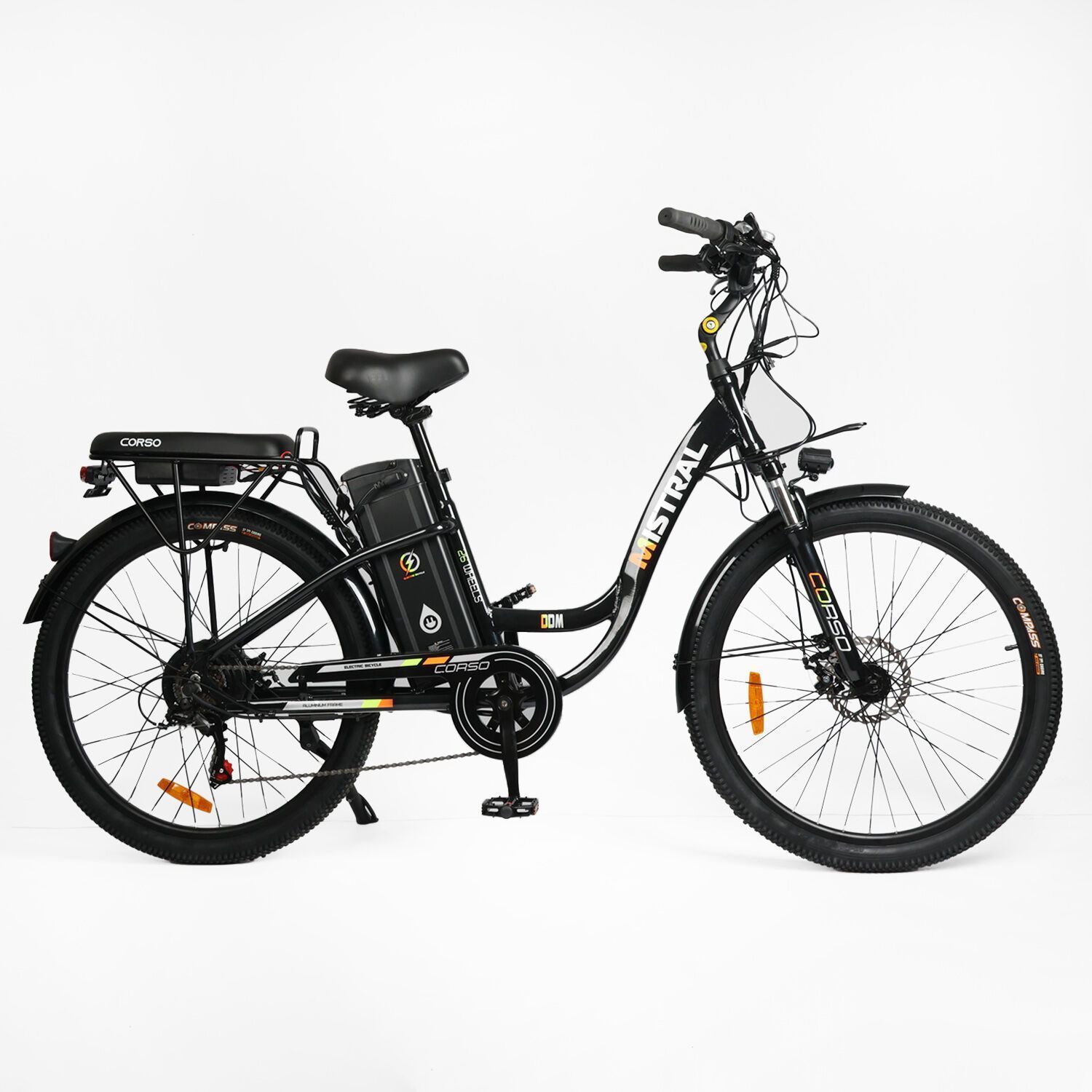 Купити Електровелосипед Corso Mistral 26 MS-26219 ЧОРНИЙ колеса