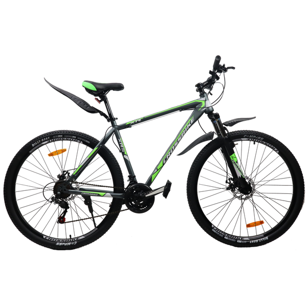 ГОРНЫЙ ВЕЛОСИПЕД CROSSBIKE RACER 27" 19" СЕРО-ЖЕЛТЫЙ (кросс рейсер) 1584976109 фото