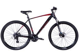 Велосипед алюміній 29" Leon TN-80 AM Hydraulic lock out HDD рама-21" чорний з червоним (матовий) л573 фото