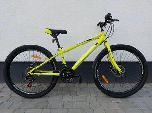 Подростковый Спортивный Велосипед Crossbike 24*12* MTB "Spark" (кросс спарк) желтый 1640005045 фото