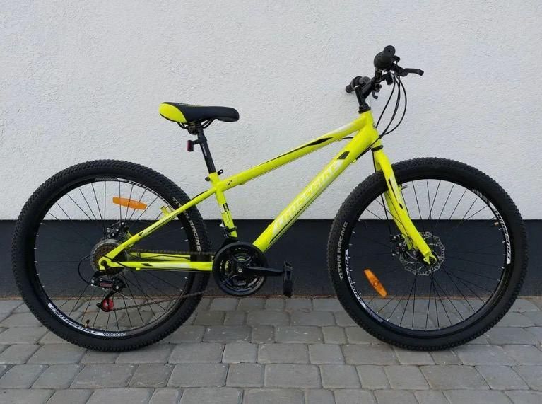 Підлітковий Спортивний Велосипед Crossbike 24*12* MTB "Spark" (крос спарк) жовтий 1640005045 фото