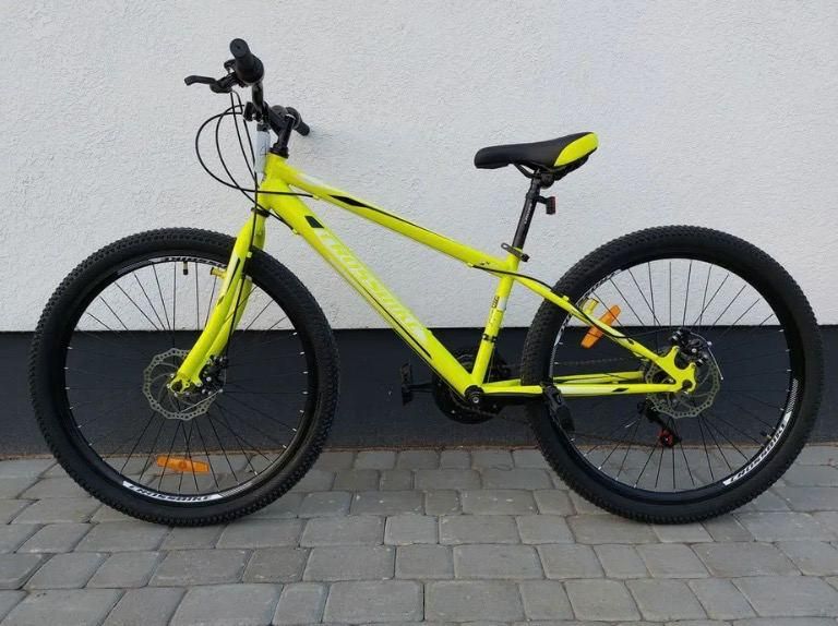 Підлітковий Спортивний Велосипед Crossbike 24*12* MTB "Spark" (крос спарк) жовтий 1640005045 фото