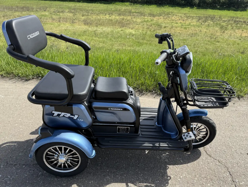 Електро трицикл Crosser TR1 літій залізофосфат 76.8V/30AH/1500W  0786-87 фото