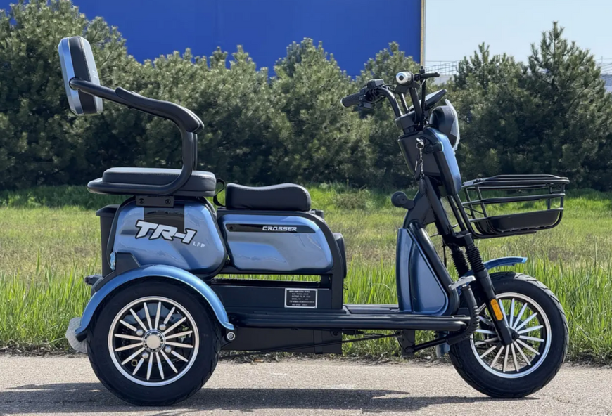 Електро трицикл Crosser TR1 літій залізофосфат 76.8V/30AH/1500W  0786-87 фото